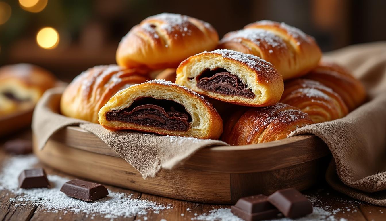 découvrez notre recette de pains au chocolat maison, moelleux et gourmands, pour un résultat aussi délicieux qu’en boulangerie. parfait pour le petit-déjeuner ou le goûter !