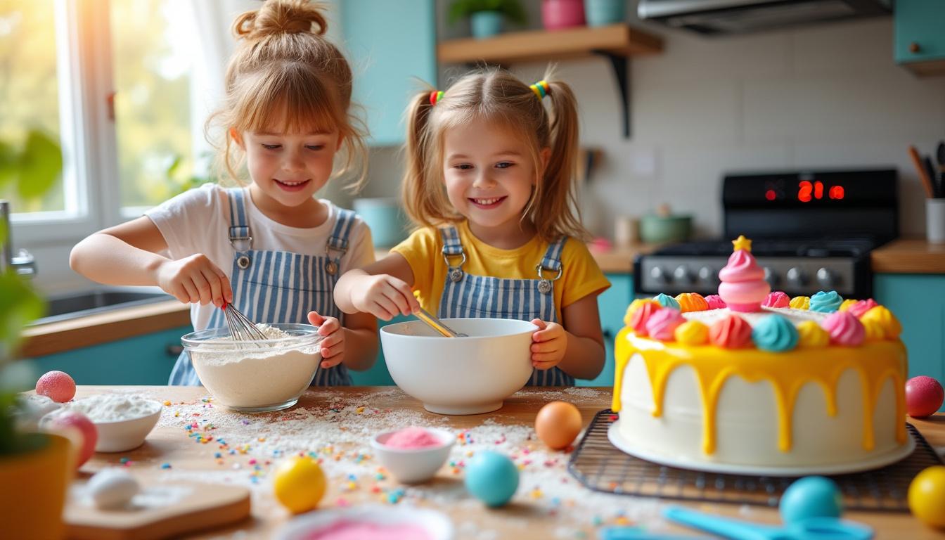 découvrez une recette facile de gâteau pour enfants, idéale pour préparer un délicieux dessert rapide ensemble. un moment gourmand et convivial à partager en famille !