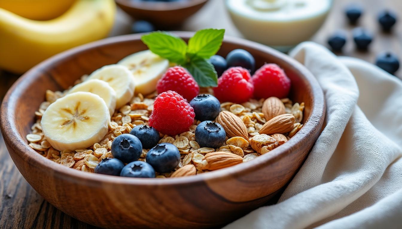 découvrez comment préparer en quelques minutes un bol de muesli équilibré, idéal pour un petit-déjeuner sain, rapide et plein d'énergie !