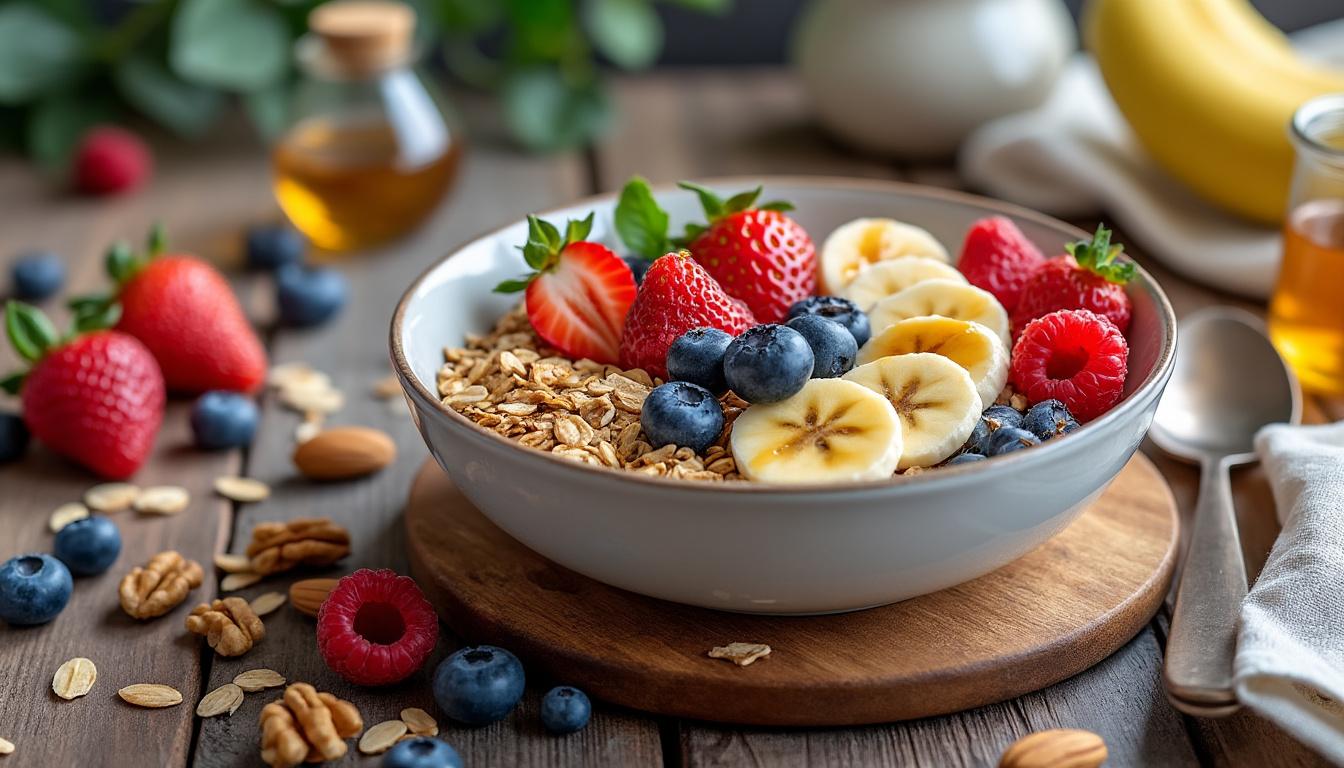 découvrez notre recette express pour préparer un bol de muesli équilibré : rapide, sain et délicieux, idéal pour un petit-déjeuner plein d'énergie.