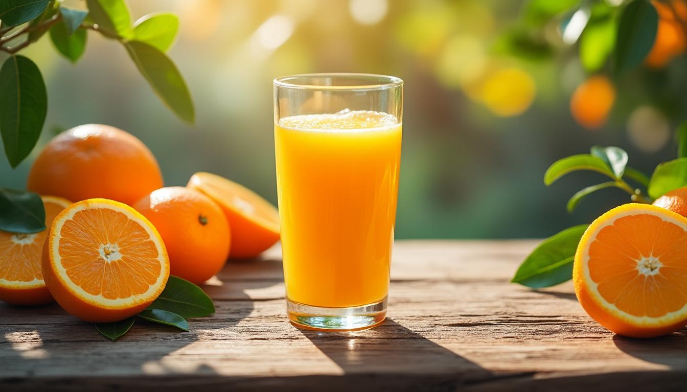 découvrez combien de calories contient un verre de jus d'orange et comment cette boisson s'intègre dans une alimentation équilibrée.