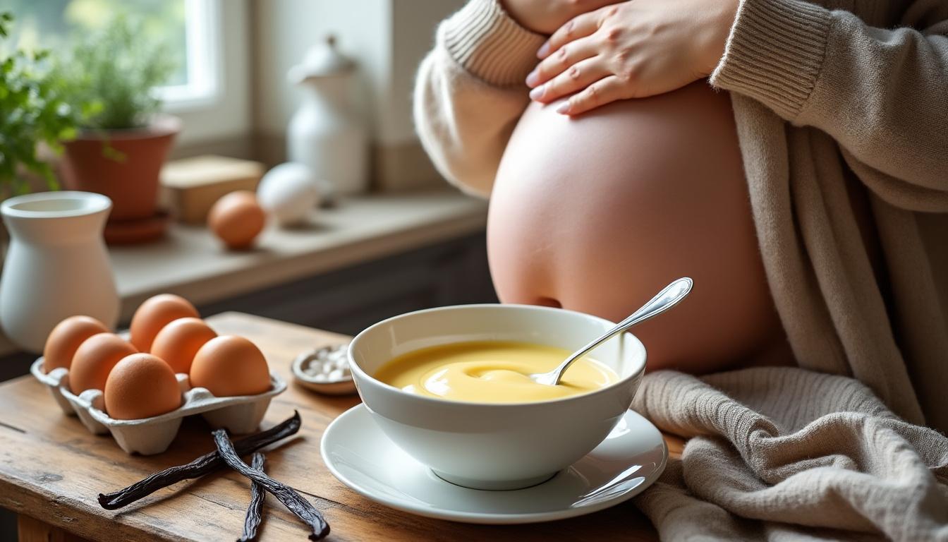 découvrez tout ce qu'il faut savoir sur la consommation de la crème anglaise pendant la grossesse pour déguster ce dessert en toute sécurité et sans risque pour votre bébé.