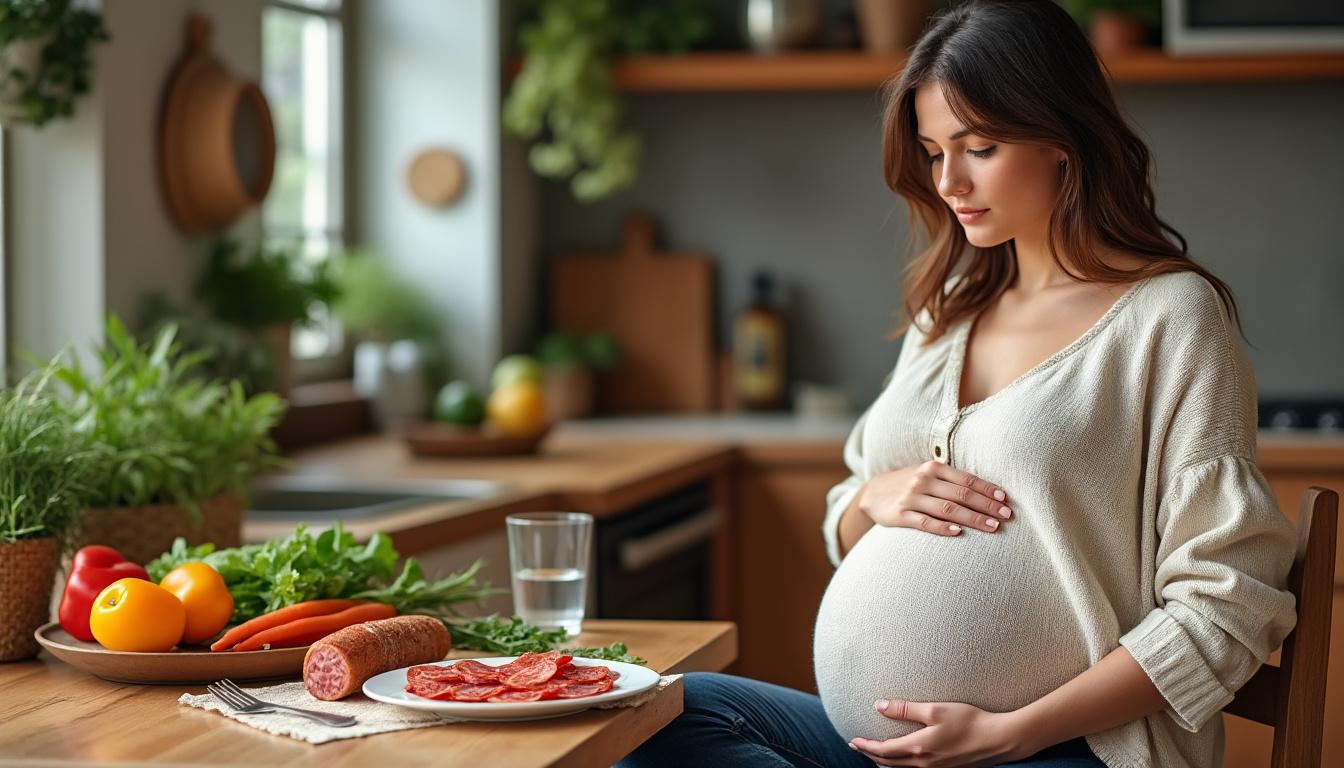 découvrez si le saucisson est sans danger à consommer pendant la grossesse et quels sont les risques éventuels pour la santé de votre bébé.