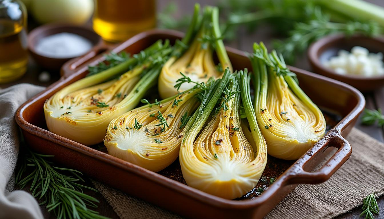 découvrez notre recette simple de fenouil au four pour sublimer ce légume parfumé et savoureux. facile à préparer, saine et délicieuse, elle ravira vos papilles.