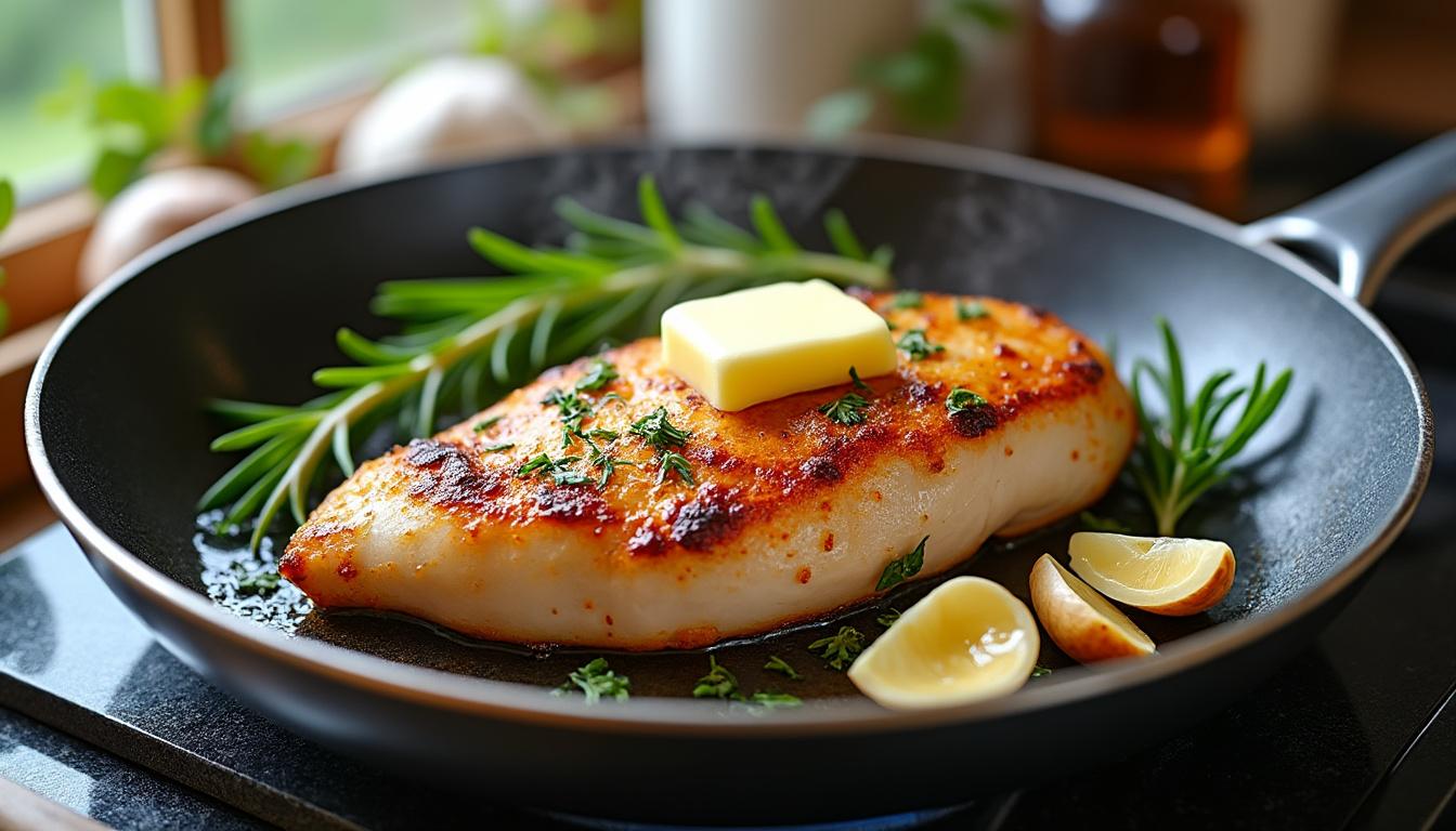 découvrez nos astuces pour cuire votre filet de poulet à la poêle, afin d'obtenir une viande tendre et savoureuse à chaque fois.