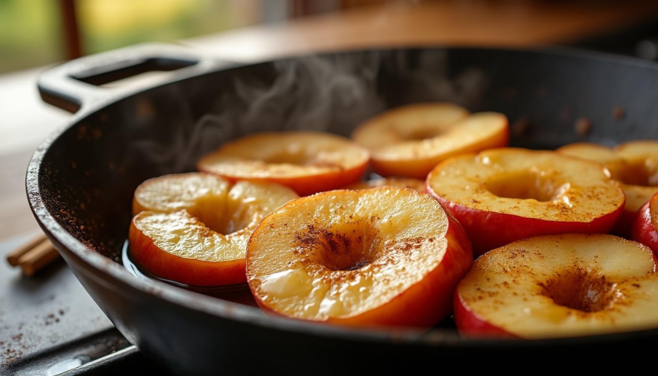 découvrez le secret d'une cuisson douce et savoureuse des pommes à la poêle pour sublimer vos desserts et goûters en toute simplicité.