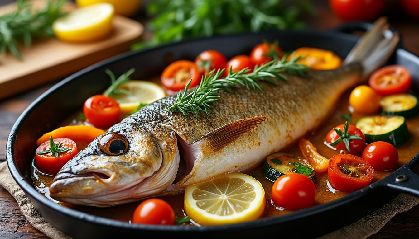 découvrez notre recette simple et rapide de bar au four, un plat savoureux et léger parfait pour un repas équilibré et gourmand.