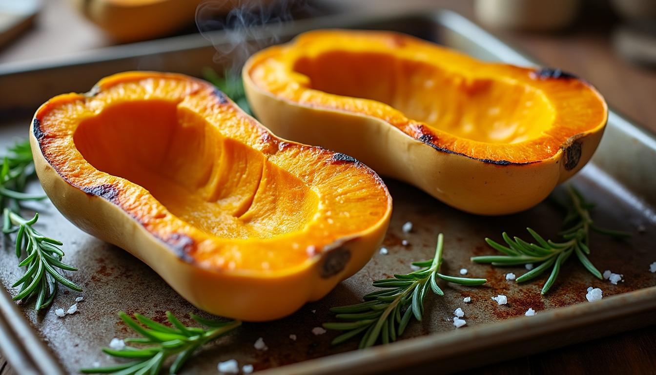 découvrez notre recette simple de butternut au four pour une chair fondante et parfumée, parfaite pour un repas sain et savoureux.