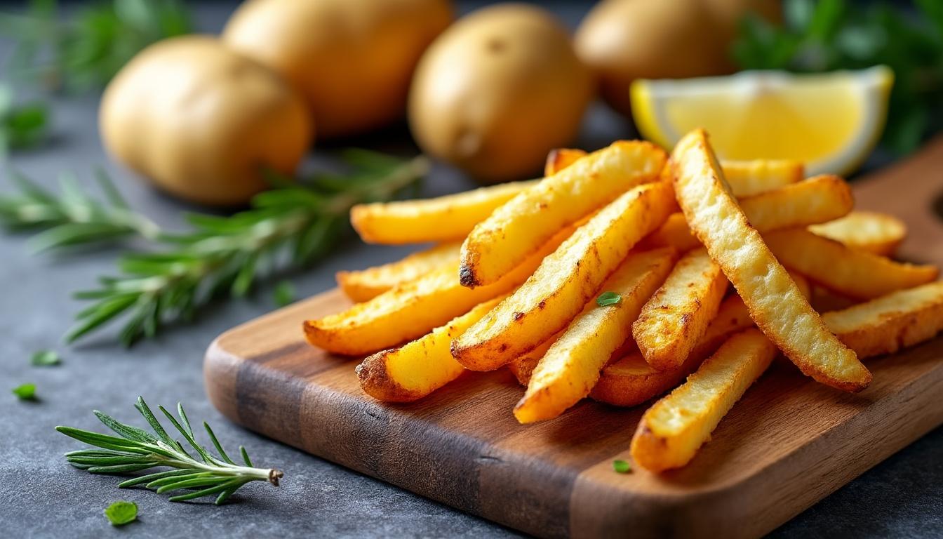 découvrez nos astuces pour préparer des frites au four croustillantes et savoureuses sans utiliser d'huile, pour une alternative saine et gourmande.