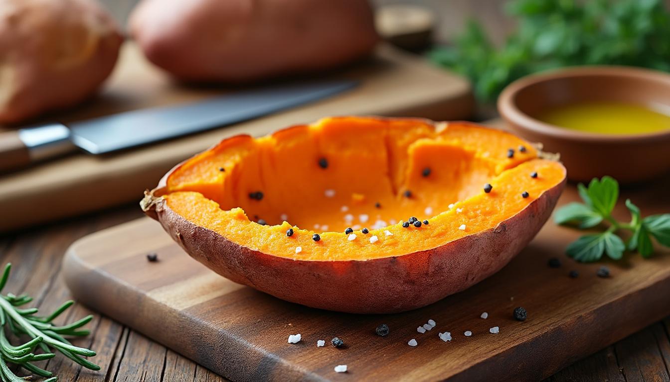découvrez notre recette simple et efficace pour cuisiner la patate douce au four, et obtenir une cuisson parfaite et savoureuse à chaque fois.