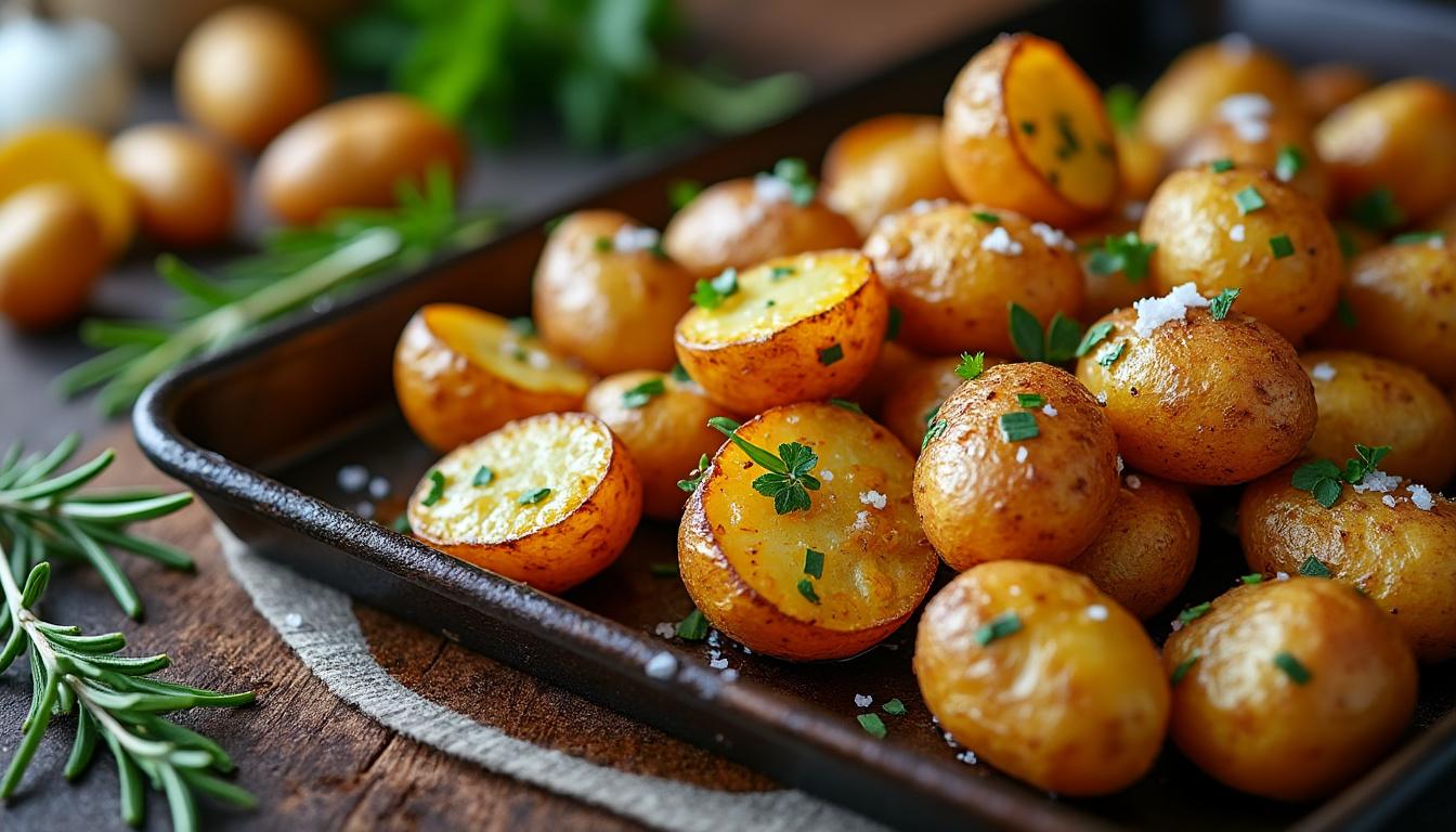 découvrez nos astuces pour réussir la cuisson de pommes de terre grenaille au four, avec une texture dorée et croustillante à chaque fois.