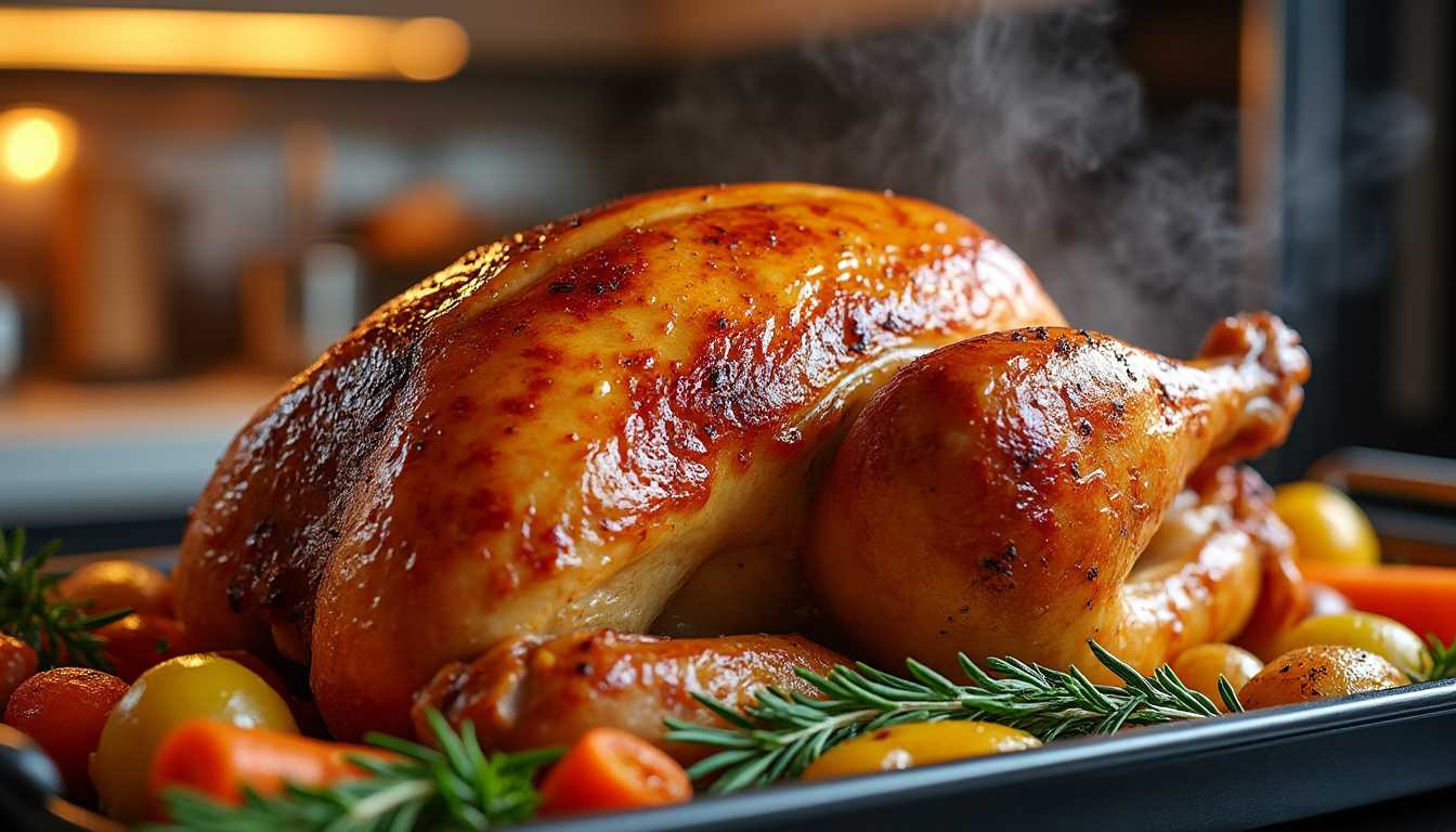 découvrez notre recette facile de rôti de dinde au four pour une viande moelleuse et bien dorée à chaque cuisson. astuces de chef pour réussir un plat savoureux.