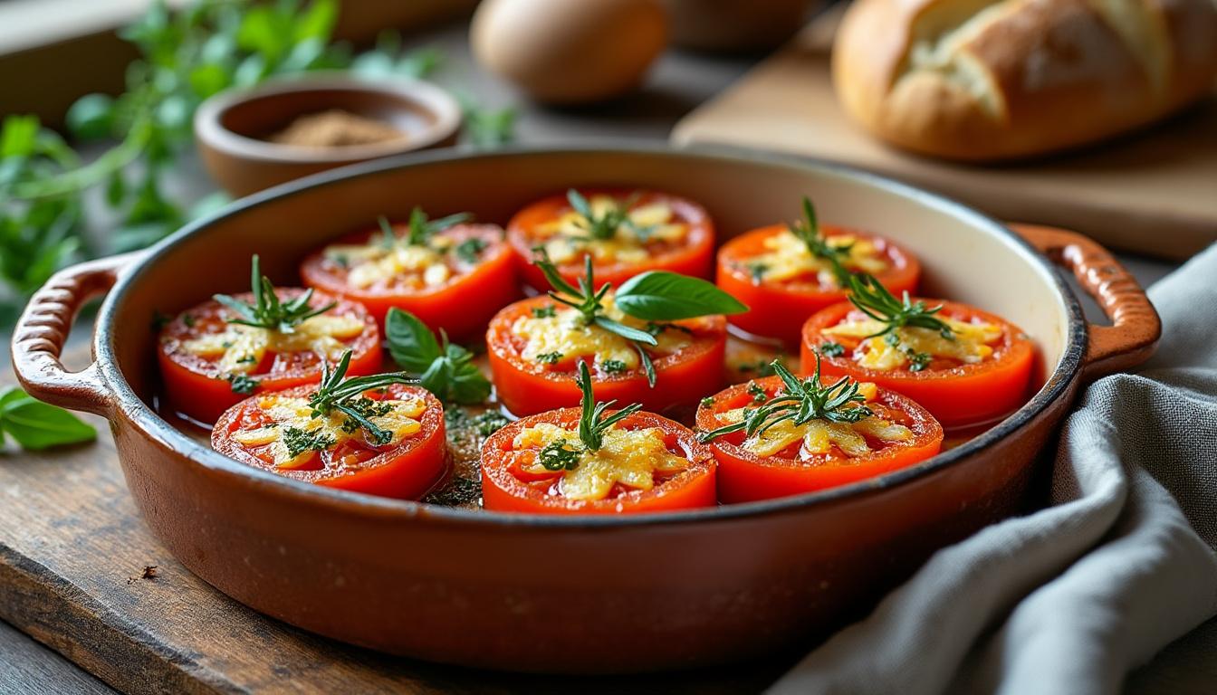 découvrez comment préparer des tomates provençales au four, une recette simple et rapide pour un plat savoureux plein de fraîcheur et de saveurs méditerranéennes.