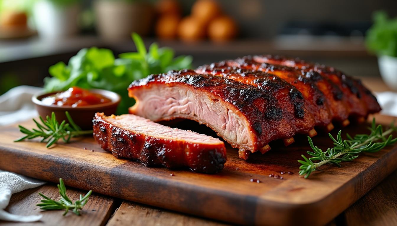 découvrez notre recette facile de travers de porc au four pour une viande fondante et savoureuse, parfaite pour un repas convivial et gourmand.
