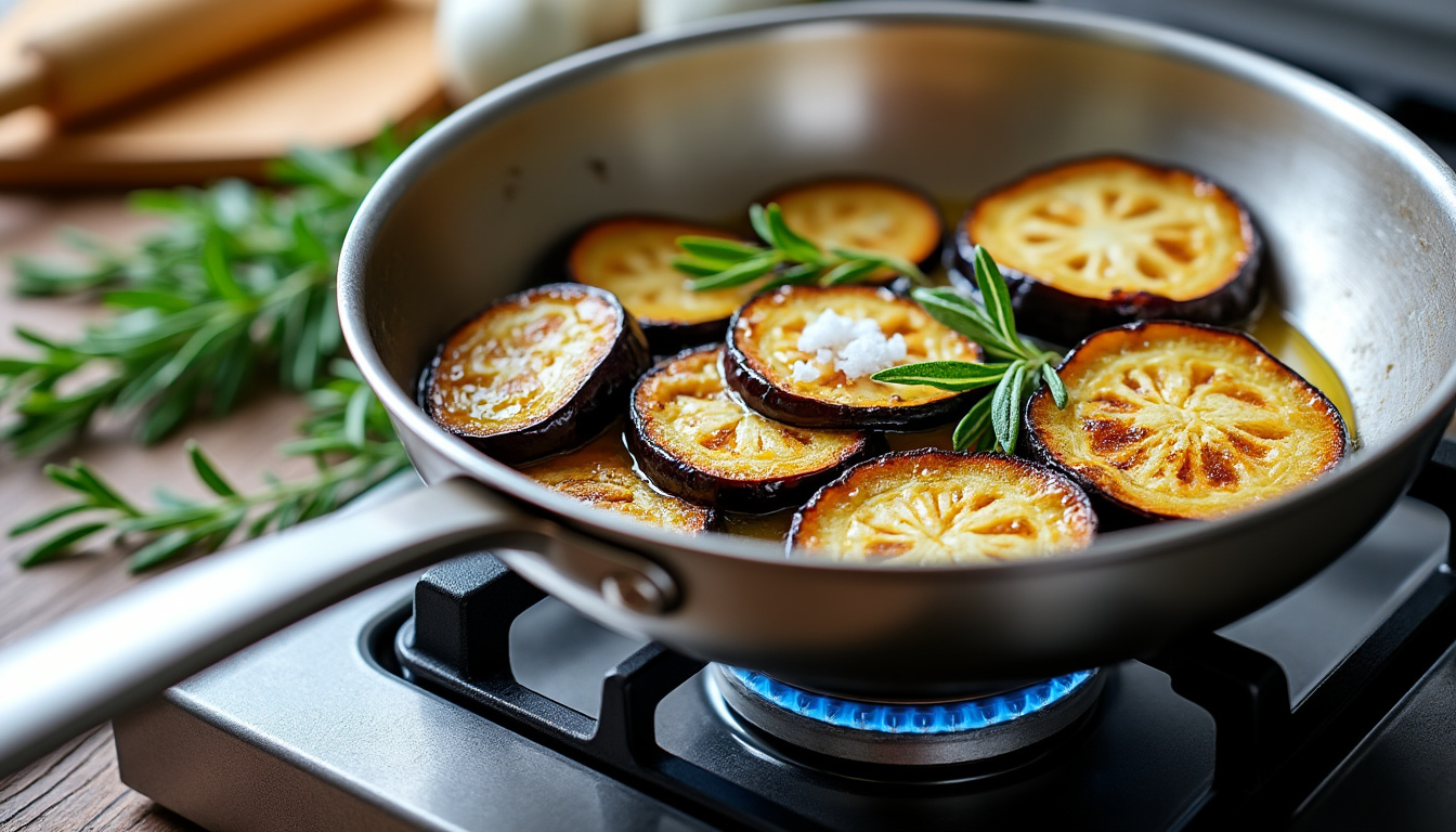 découvrez nos astuces pour réussir la cuisson de l'aubergine à la poêle rapidement tout en préservant saveur et texture.