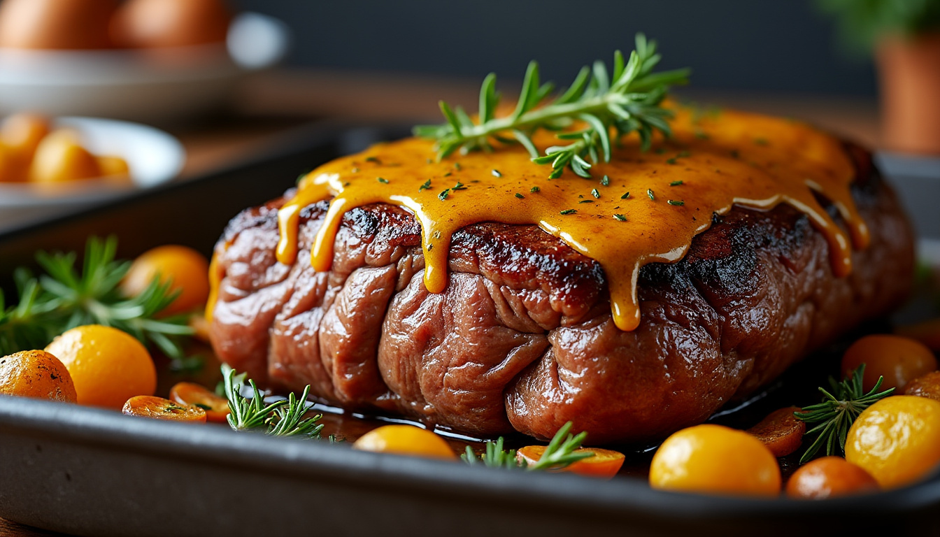 découvrez la recette simple et savoureuse du filet mignon au four à la moutarde, idéale pour un repas gourmand et rapide à préparer.