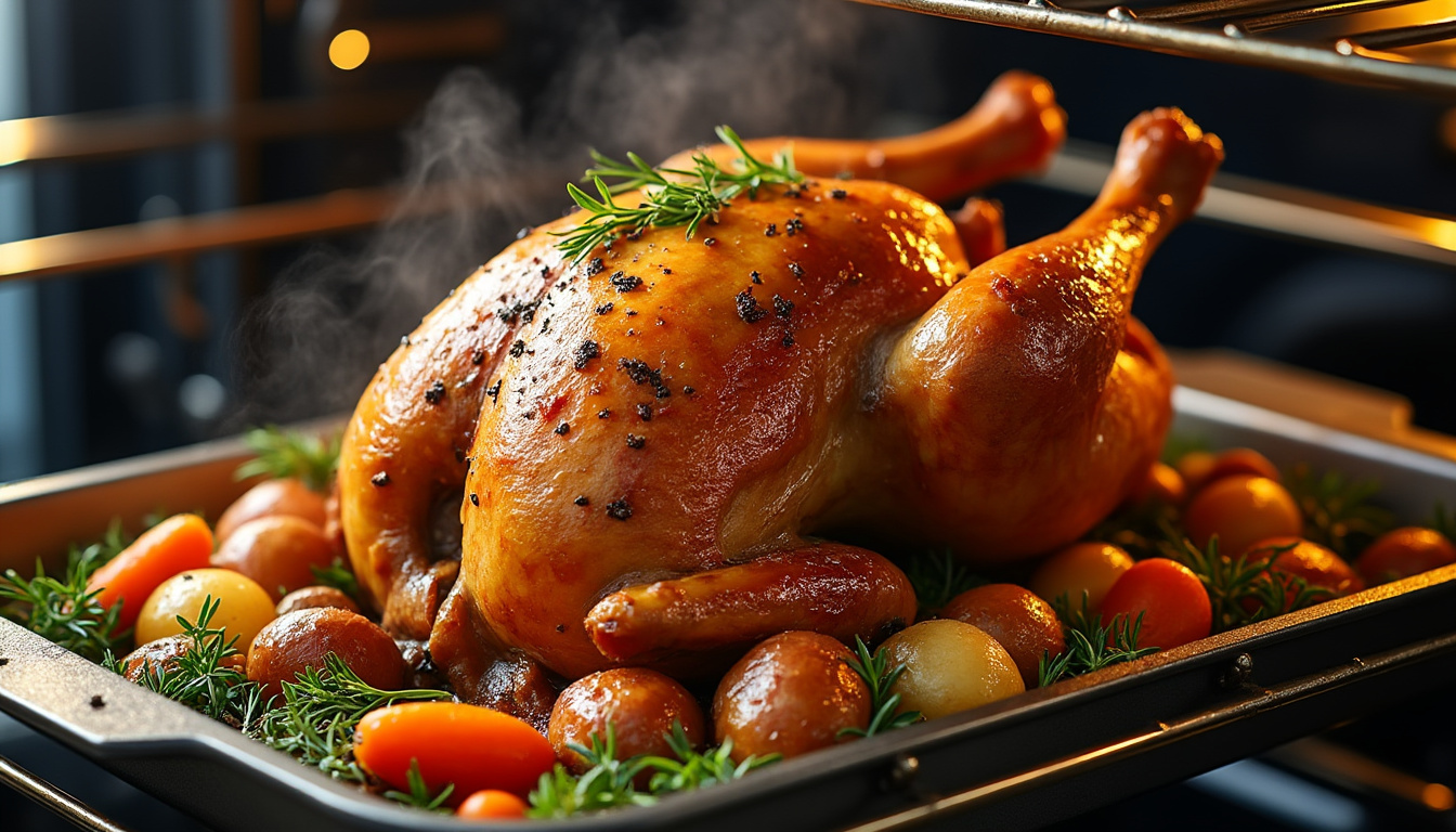 découvrez nos astuces pour réussir la cuisson de la pintade au four, afin d'obtenir une viande tendre et pleine de saveurs.