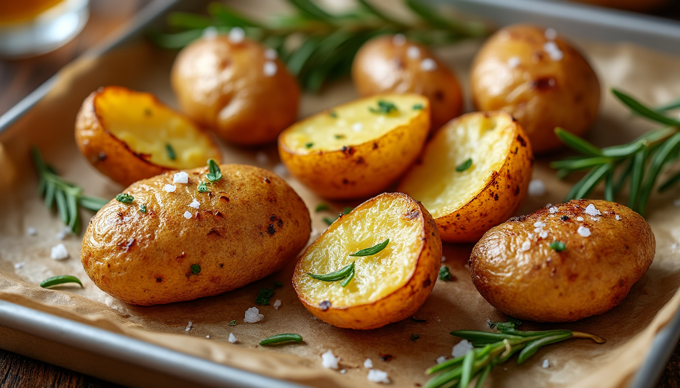 découvrez l'astuce pour réussir des pommes de terre grenaille au four croustillantes avec une peau dorée et une texture fondante, parfaites pour accompagner tous vos repas.