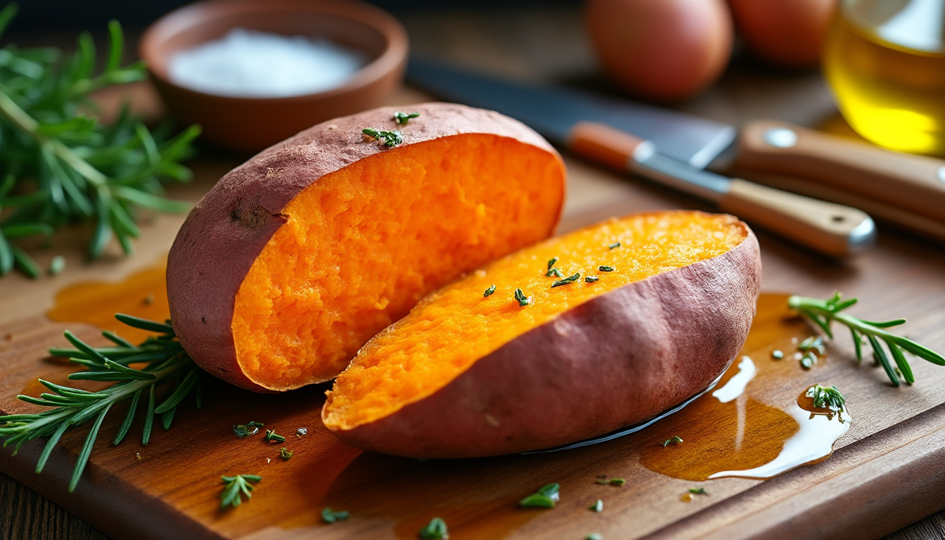 découvrez notre recette facile de patate douce au four avec des astuces pour une cuisson fondante et savoureuse, idéale pour un plat gourmand et sain.
