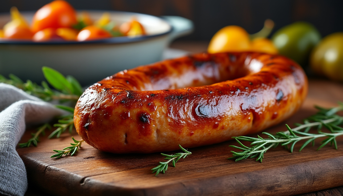 découvrez le secret d'une cuisson parfaite de la saucisse de toulouse au four pour une peau dorée et un goût savoureux à chaque bouchée.