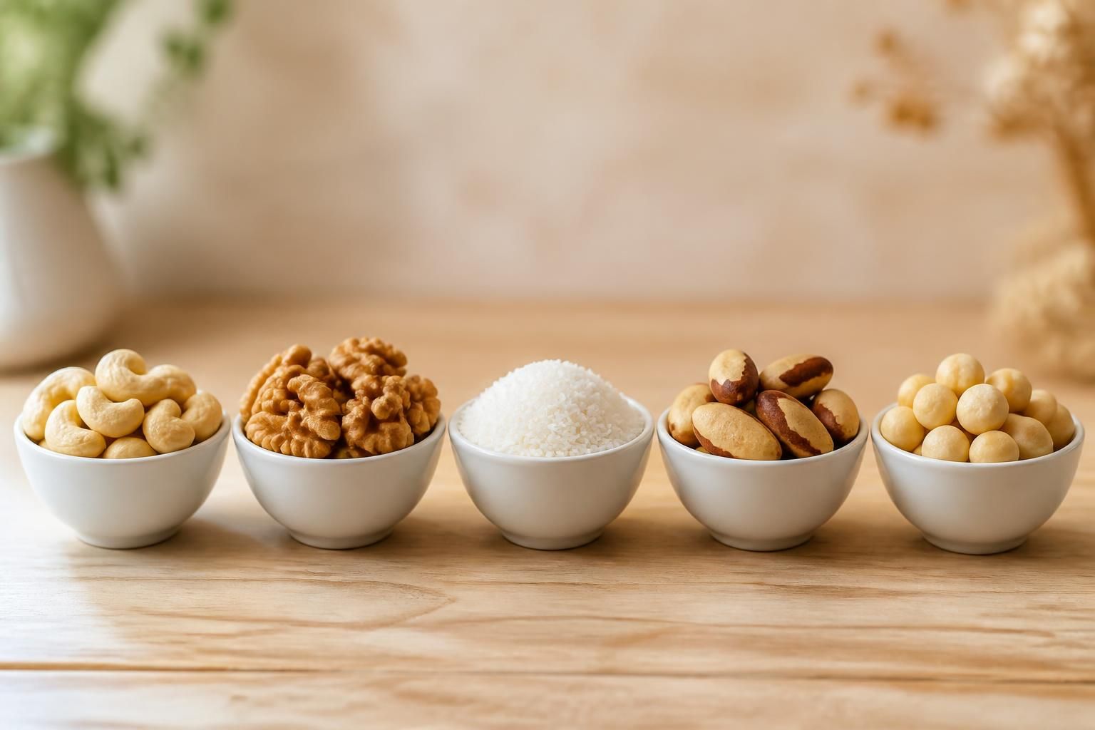 découvrez et comparez les calories contenues dans différentes noix : cajou, noix de grenoble, noix de coco, noix du brésil et noix de macadamia pour une alimentation équilibrée.