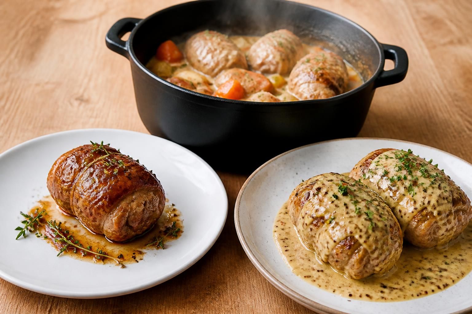 découvrez nos recettes savoureuses de paupiettes de porc, à préparer au four, en cocotte ou à la moutarde pour des repas délicieux et faciles à réaliser.