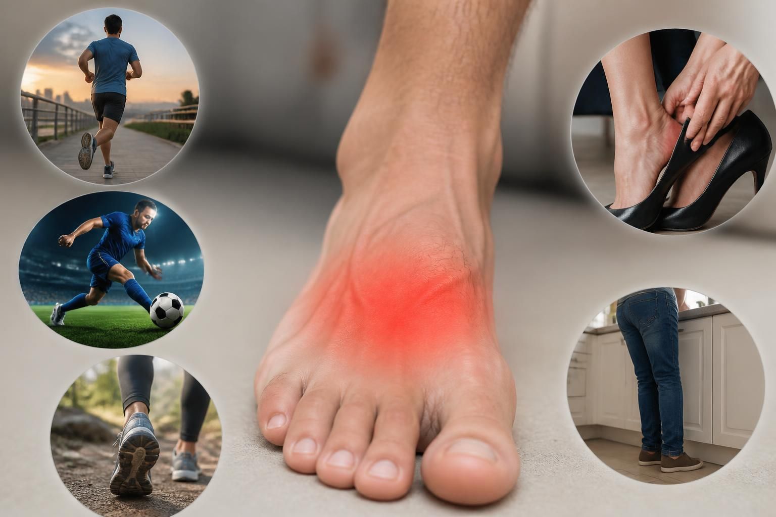 découvrez les causes fréquentes des douleurs au-dessus du pied et les solutions adaptées en fonction de votre activité pour un soulagement efficace.