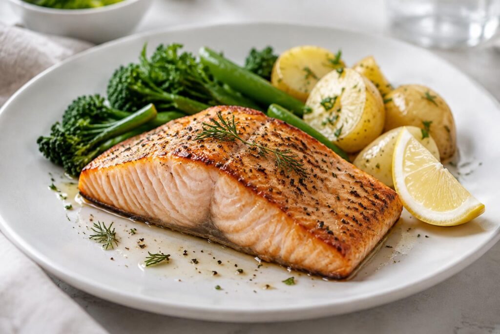 découvrez combien de calories contient un pavé de saumon par portion et comment sa taille et son mode de cuisson influencent son apport énergétique.